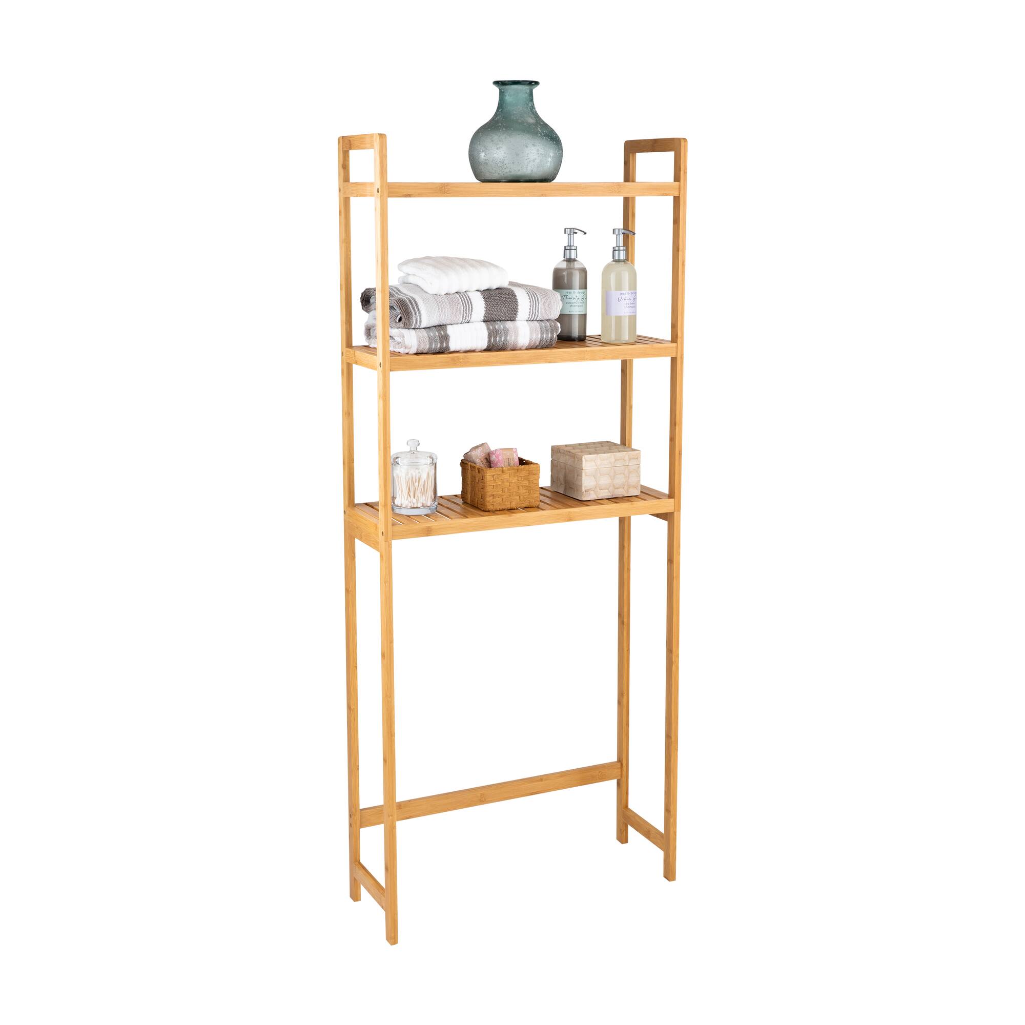 Organize It All Bamboo Over the Toilet Storage Space Saver